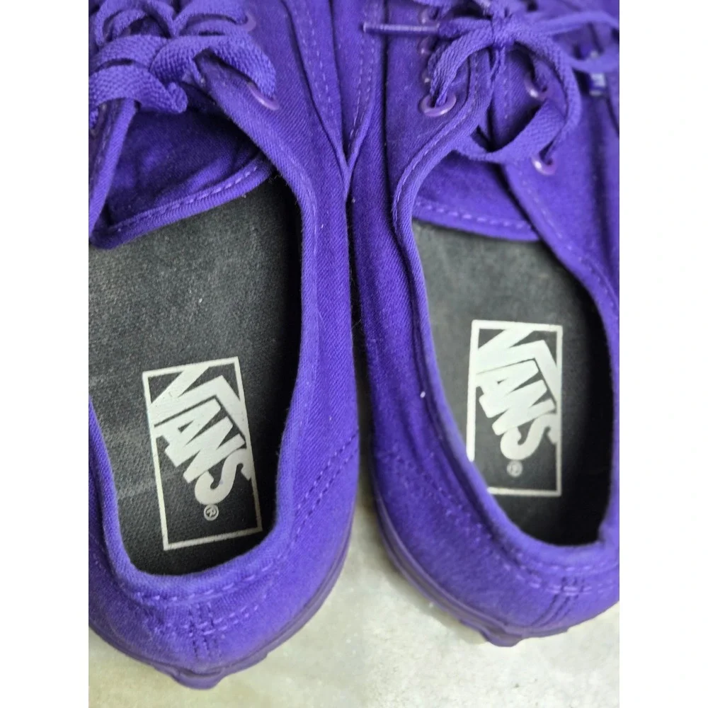 Vans Authentic Lo Pro Purple Monochromatic Canvas Sneakers Mens 7.5‎ Womens 9